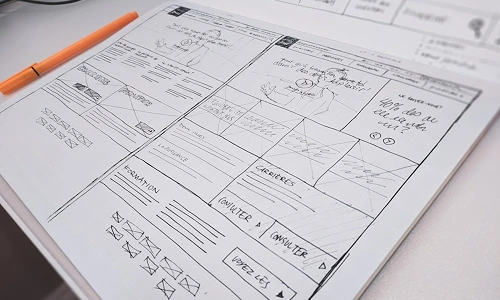 Website design mockups displayed on multiple devices showing mobile-responsive layouts and conversion-focused interface